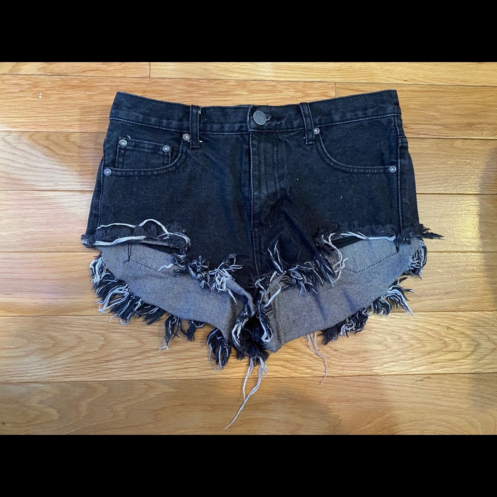 Glamorous black denim shorts